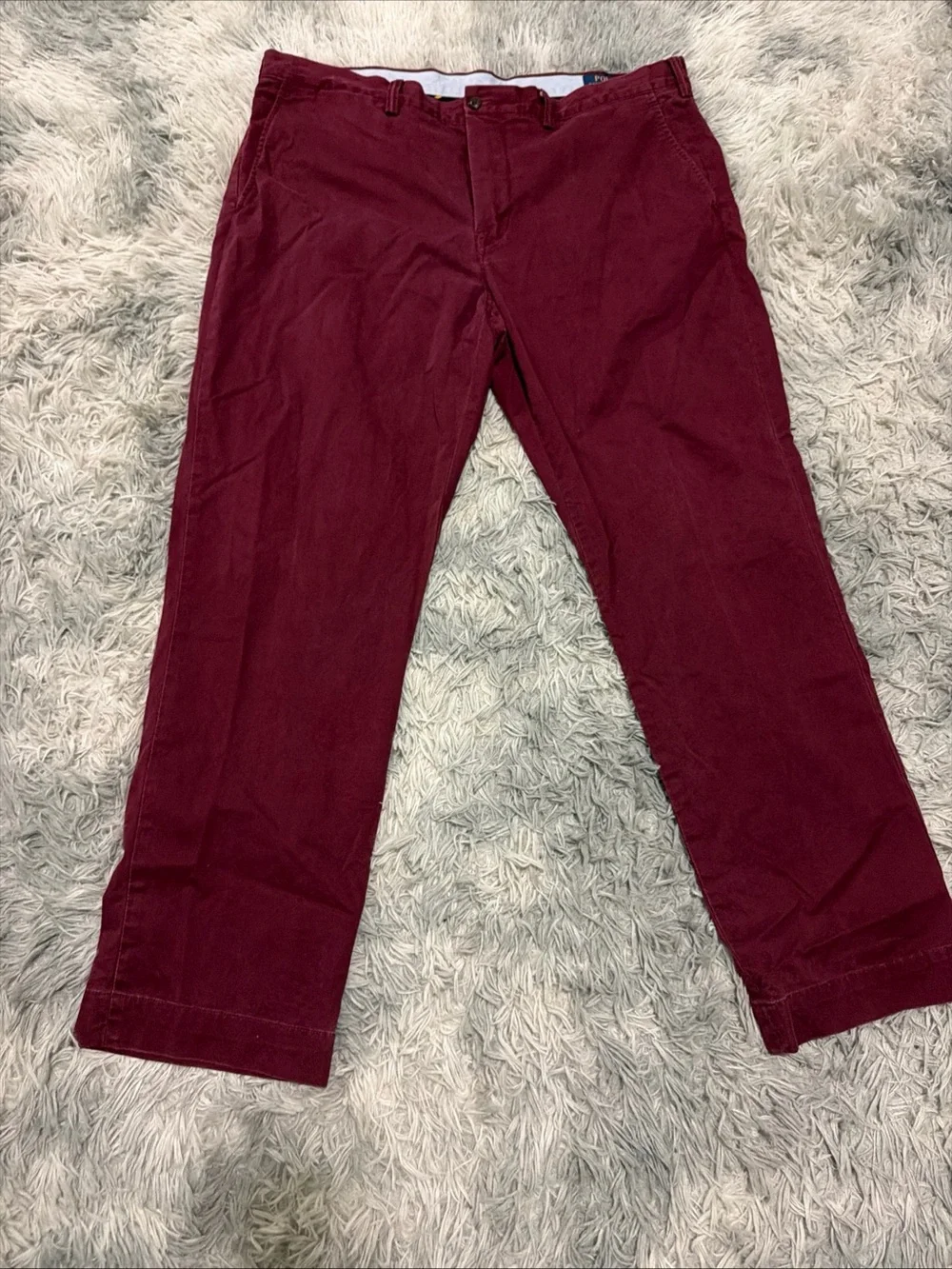 Polo Ralph Lauren Mens Stretch Slim Fit Chino Pants 38x30 Burgundy